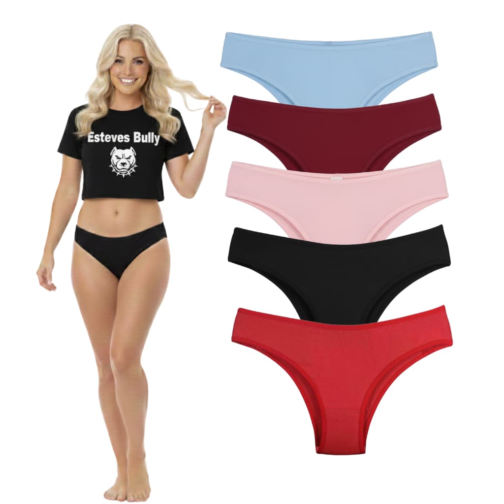 Kit com 5 Calcinhas Conforto em Cotton Super Confortável 100% Algodão