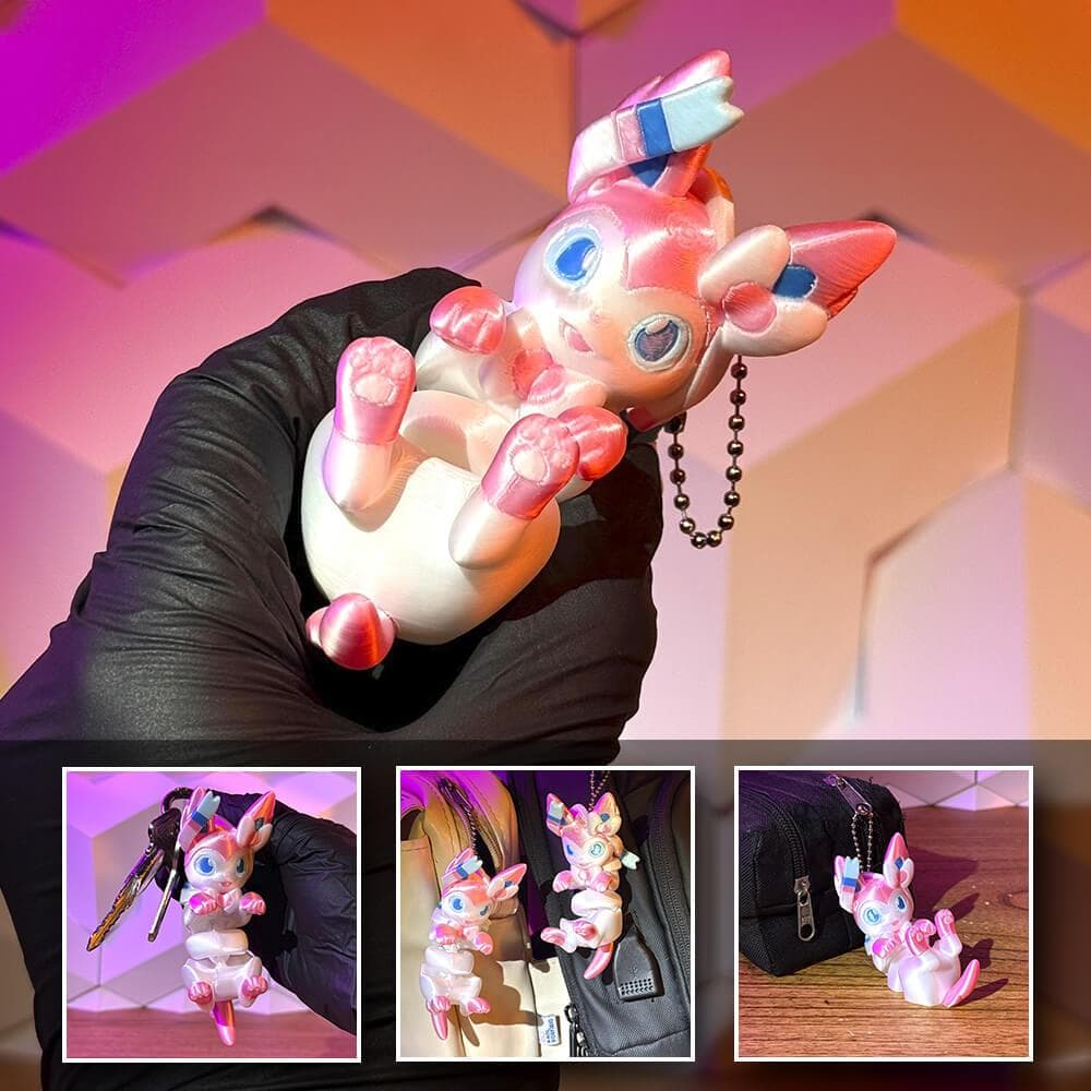 Sylveon - Pokemon - Chaveiro articulado | Acessório colecionável