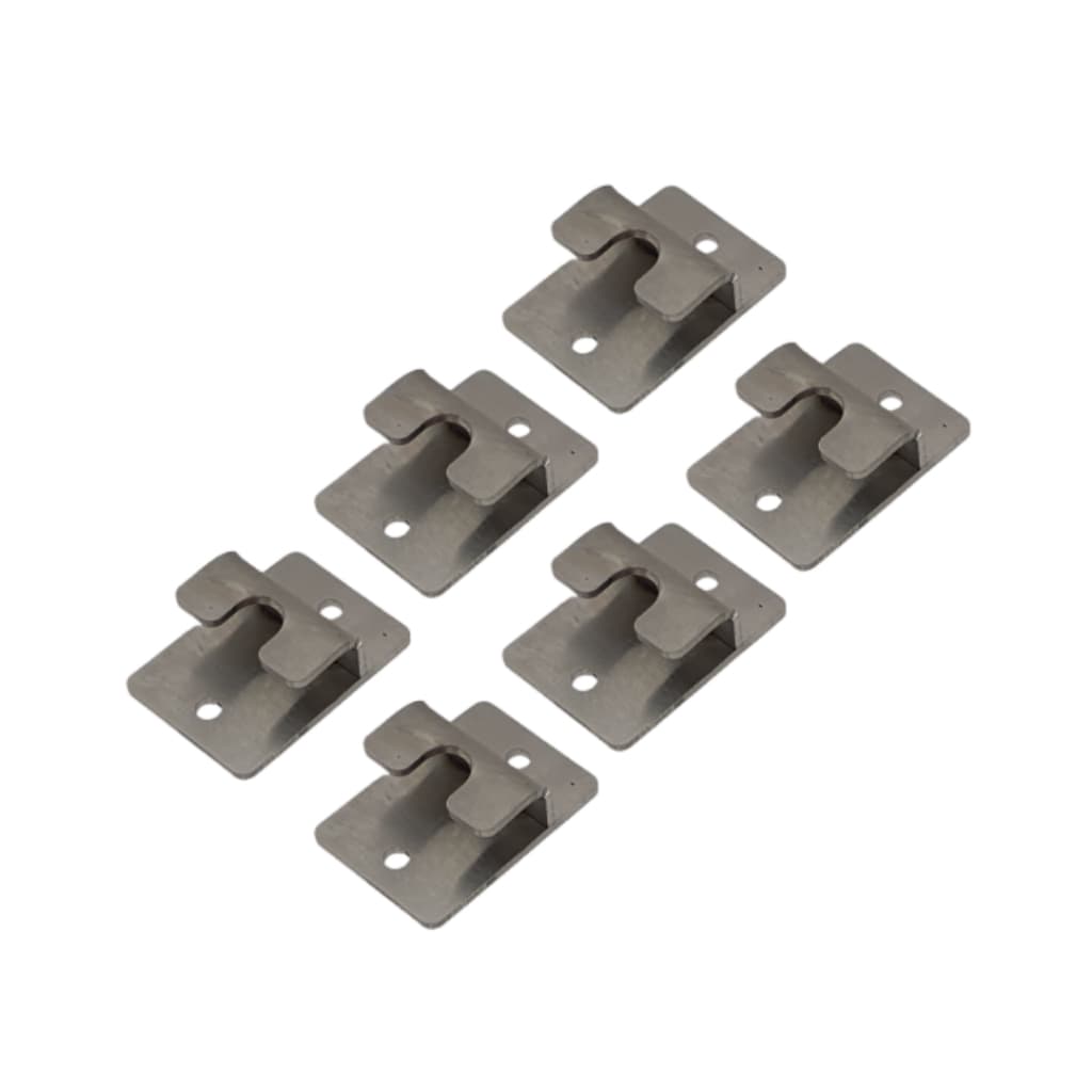 06 Suportes Laterais Para Barras Grelha Churrasqueira Inox 304