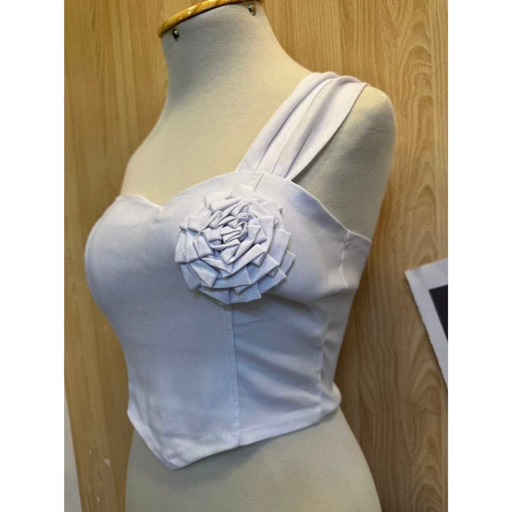 Blusa Cropped Rosa Mula Manca moda feminino verão Com Bojo e Ziper