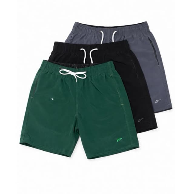 Kit 3 Short Tactel Com Elastano Masculino Premium