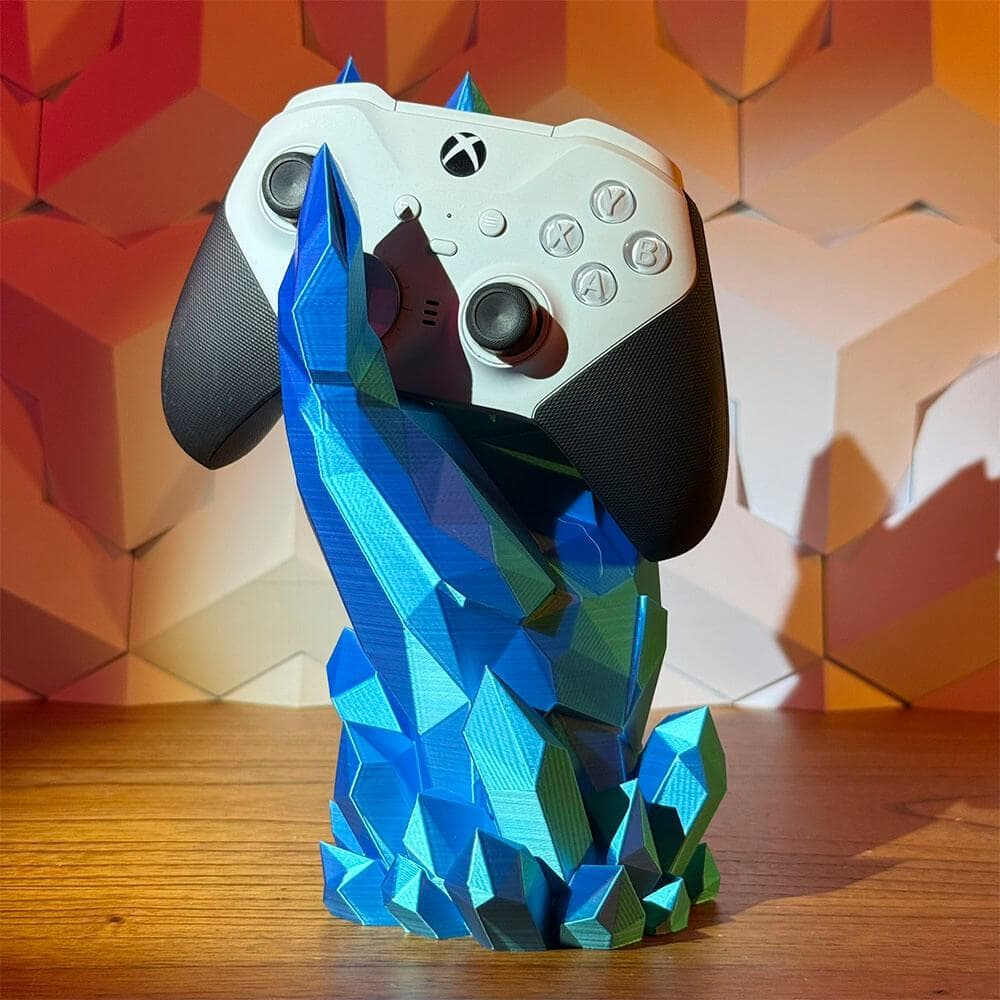 Suporte de Controle Mão Cristal AZUL SAFIRA | PS/Xbox/Switch