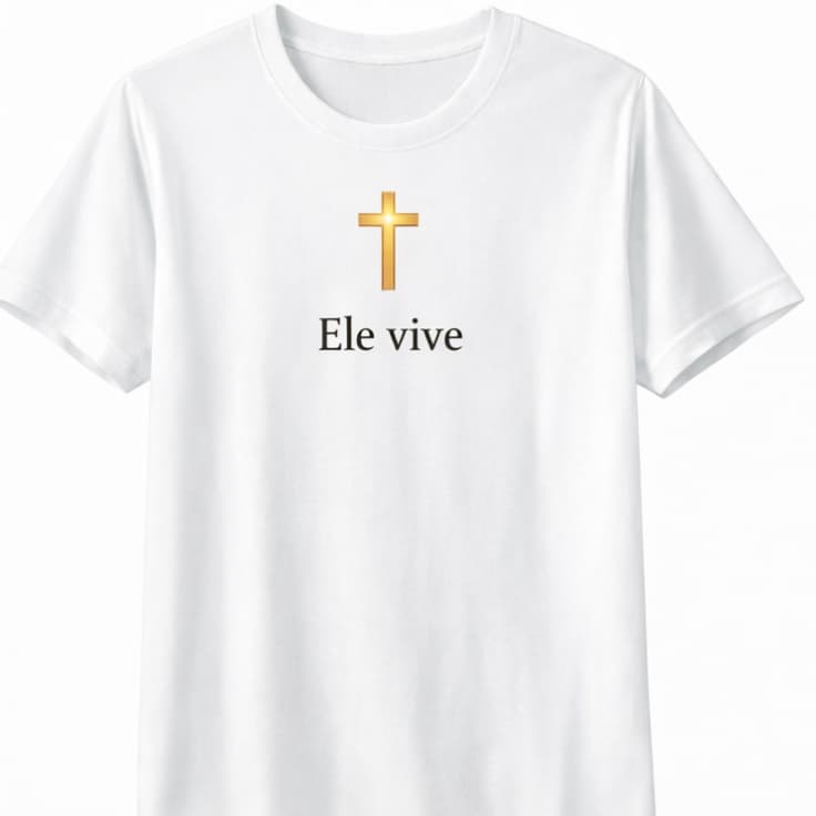 Camiseta de páscoa, Ressurreição, Jesus Cristo, Católica, Ele vive, Cristã, Igreja, Fé, Cordeiro de Deus (envio rápido)