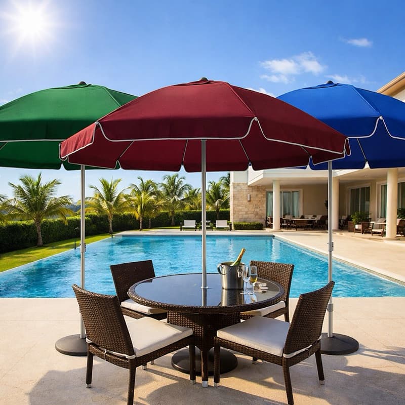 Guarda Sol Gigante Proteção UV 2,20Metros Praia Piscina Camping