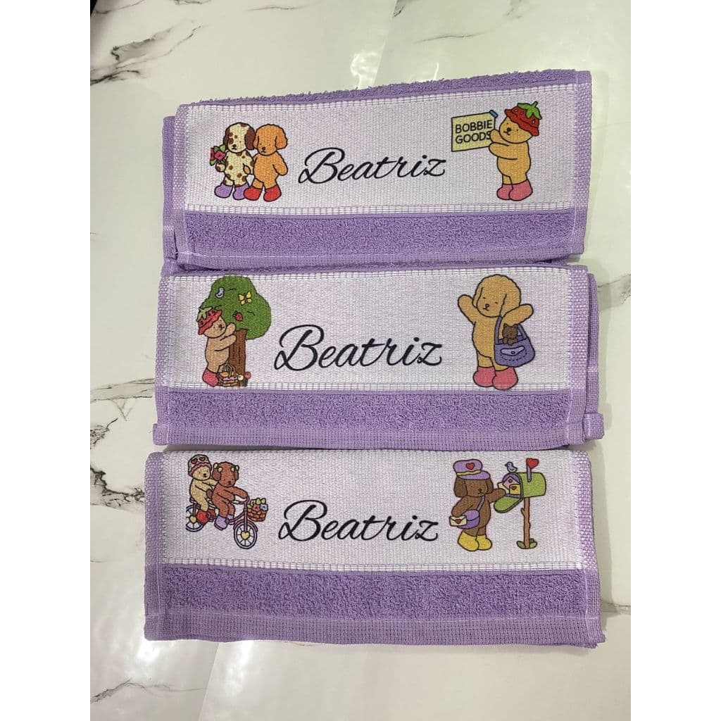 Kit toalhinha infantil, personalizada com nome, Miinnie, Super Mário, Bobiie Goods, Foguete, Abelhinha (envio rápido)