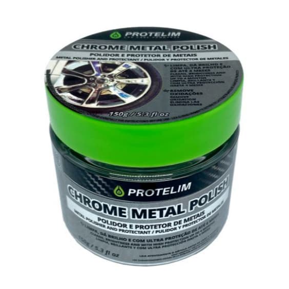 CHROME METAL POLISH 150G PROTELIM POLIDOR DE METAIS