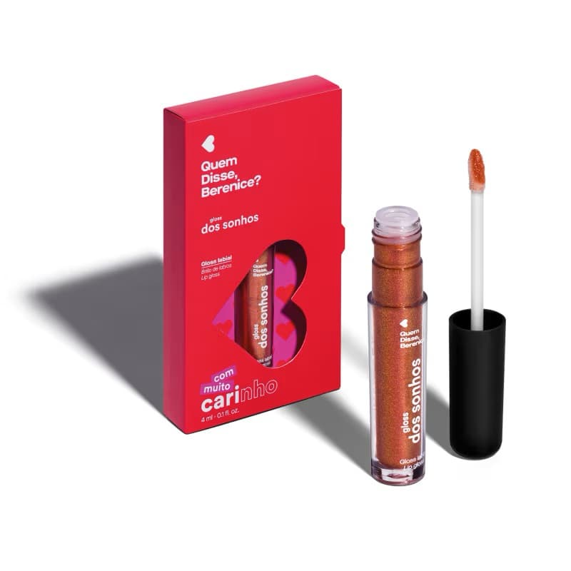 Gloss Labial Marrom Avermelhado Dos Sonhos Especial Presente 4ml