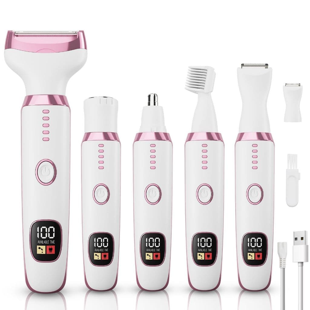 tela de LED Depilador Elétrico 5 em 1 Aparador para Sobrancelha Axila e Corpo de Beleza Completo -M7