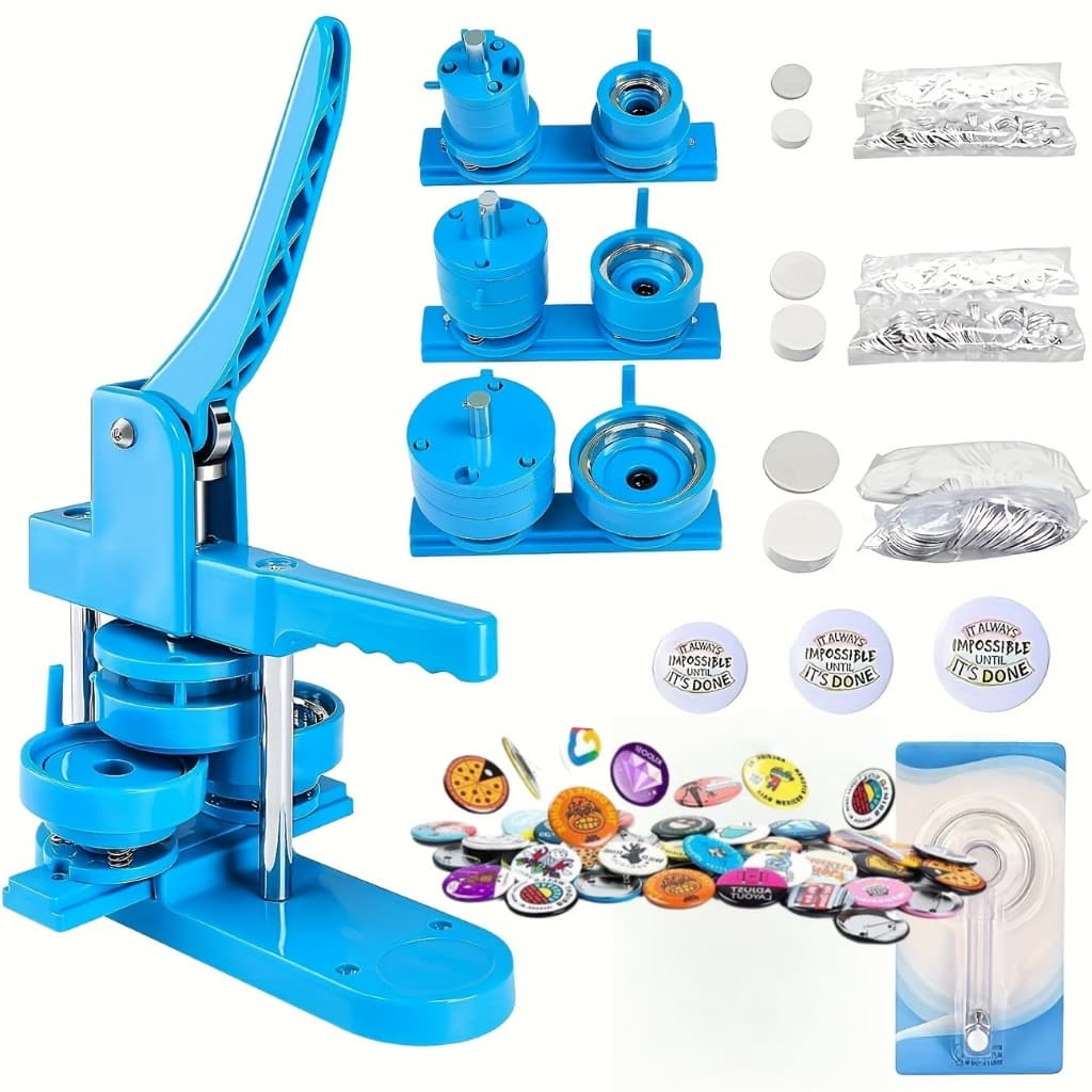 3 Kit Conjunto de Máquina de Crachá Deslizante Máquina De Button, Botão, Broche, Crachá 33/44/58mm 100 Boton  Nova praça