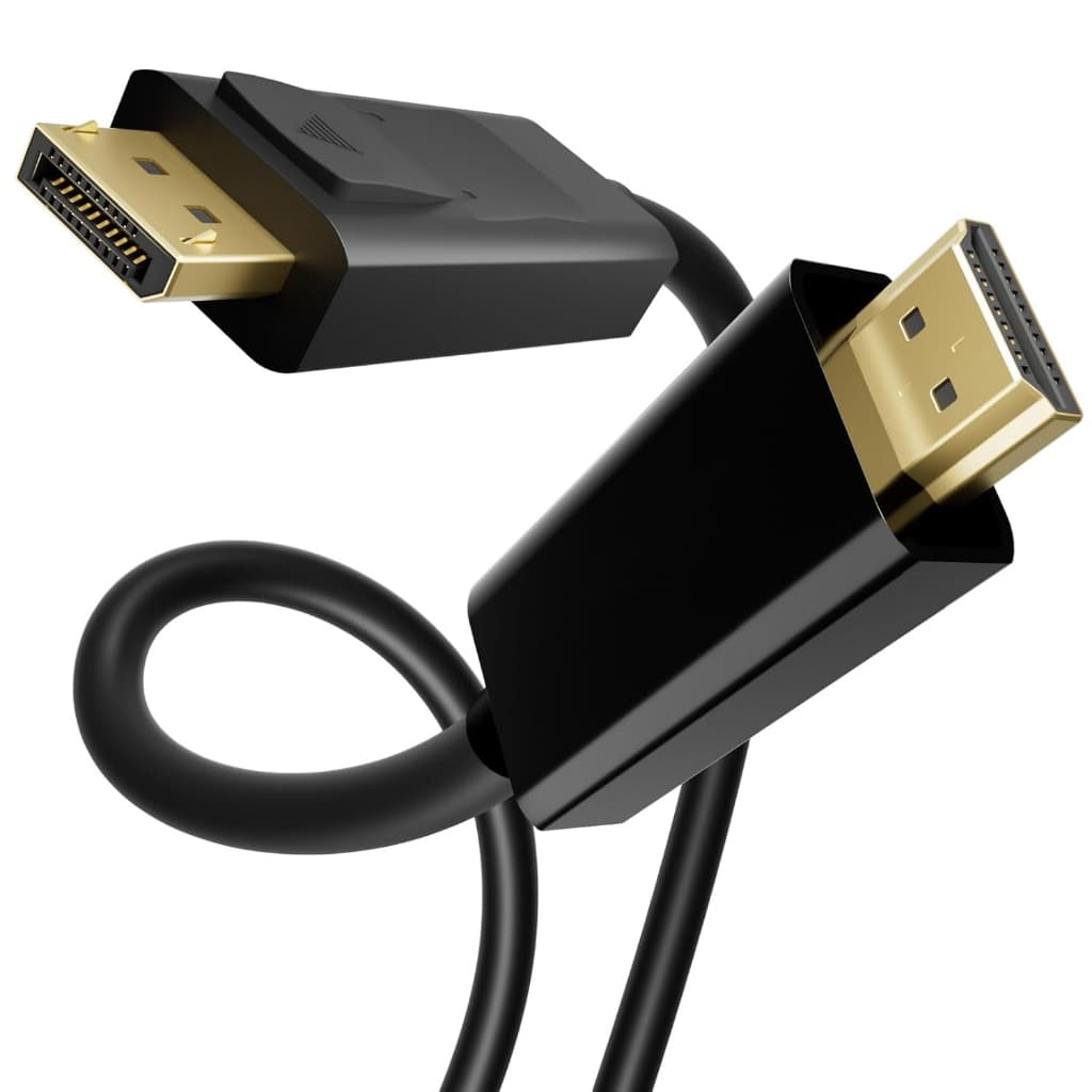Cabo DisplayPort para HDMI 1,8m Adaptador 4K 60Hz Áudio e Vídeo PC Notebook Monitor TV Projetor