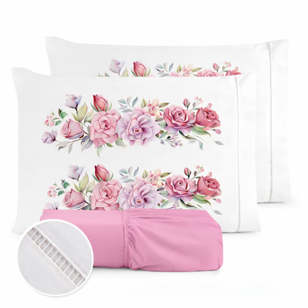JOGO DE LENÇOL QUEEN ALGODÃO 400 FIOS PONTO PALITO ESTAMPADO 03 PEÇAS TOQUE MACIO VÁRIAS CORES OFERTA !