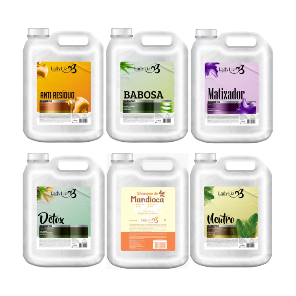 Shampoo 5 Litros Profissional Lavatório Para Todos os Cabelos Lady Liz Escolha