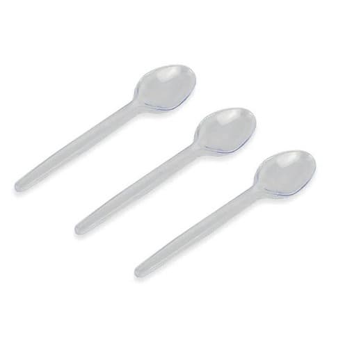 Colher de Sobremesa Cristal Plastfood - C/1000 Unidades