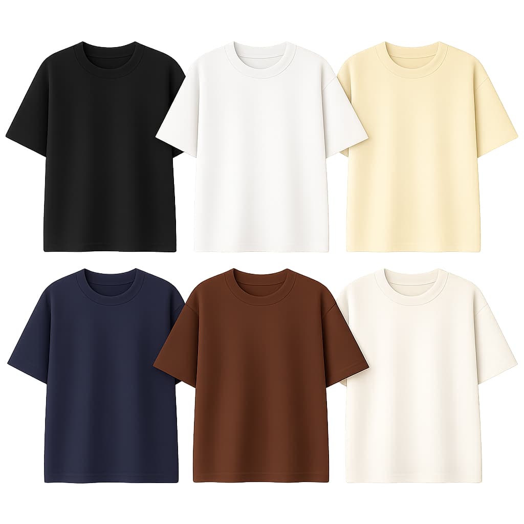 Kit 10 Camiseta Atacado Oversized Heavy Premium Lisa Streetwear Masculina