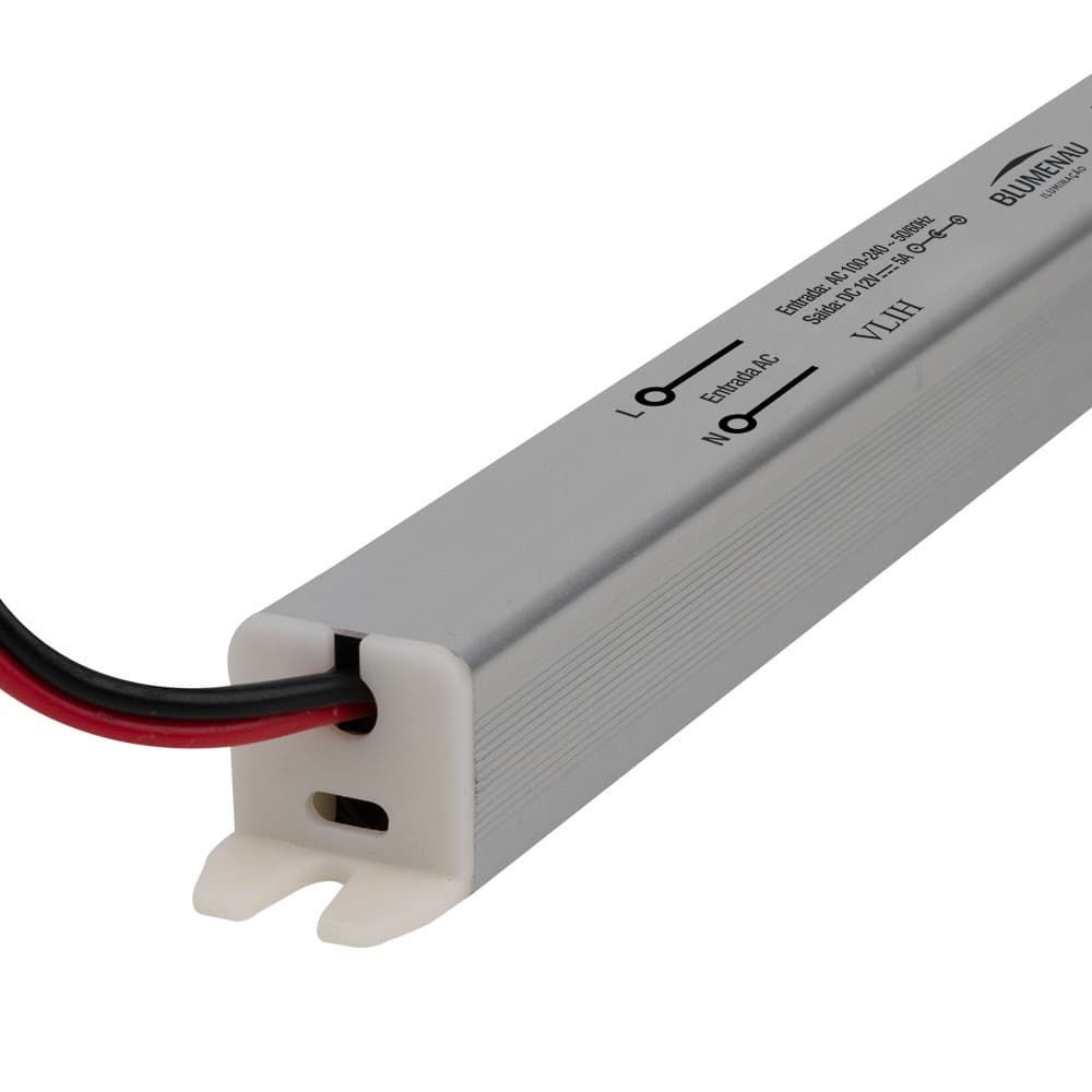 Fonte Slim Para Fita Led 60W 12V/5A Bivolt Blumenau