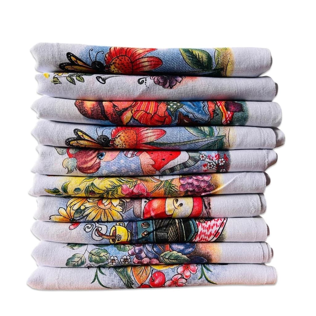 Promoção! KIT 10 Panos De Prato Grande 45x75 CM Pano de Copa E Cozinha Estampado Algodão 10 Unidades