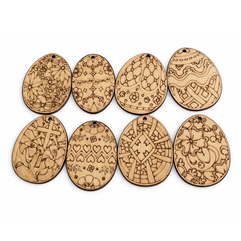 Escolha seu KIT Ovos de Páscoa em MDF Cru 6/7/8cm para Pintura ou Chaveiro – Infantil/Pintar/Decoração