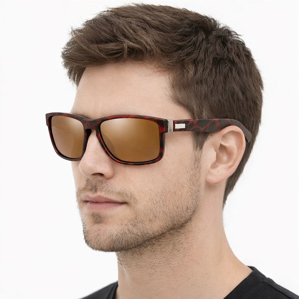 Óculos Dubery D518 Marrom Estilo Moderno Polarizado UV400