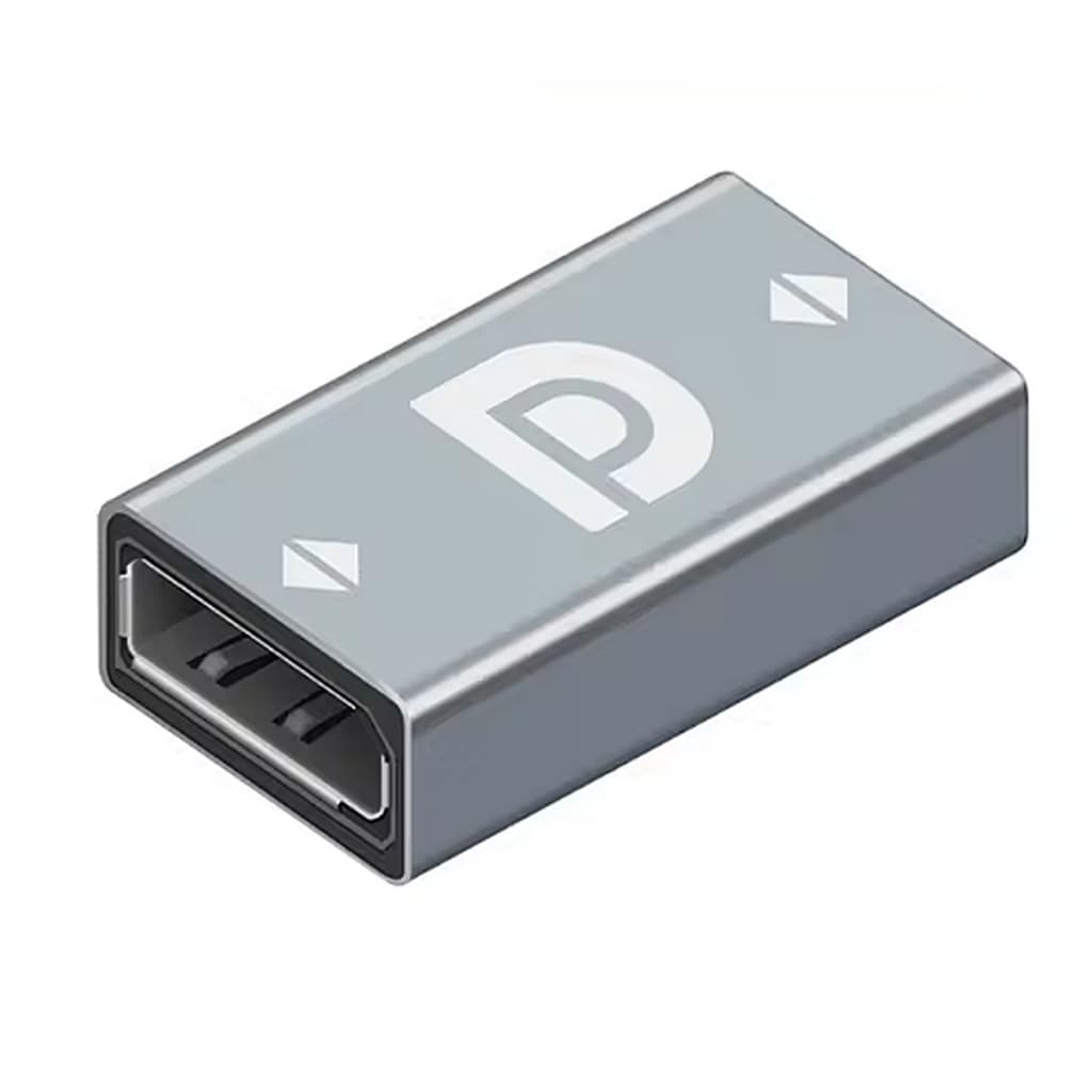 ADAPTADOR EMENDA DISPLAYPORT FÊMEA X FÊMEA 1080P 2K 4K 8K