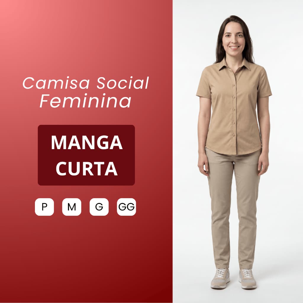 Blusa Social Feminina Manga Curta Camisa Social Feminina Uniforme Camiseta Social Tecido Não Amassa