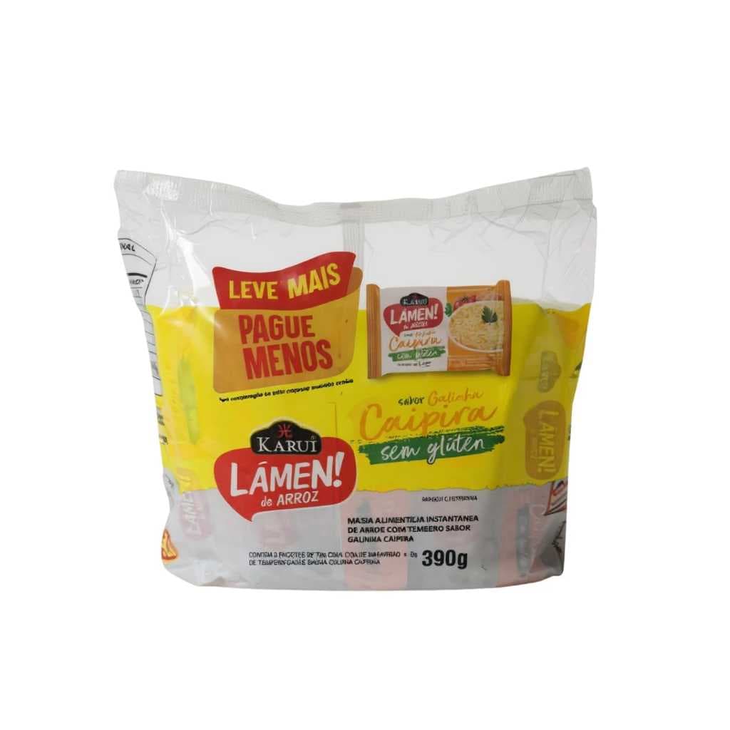 Lámen De Arroz Sem Glúten Karui Sabor Galinha Caipira 5un