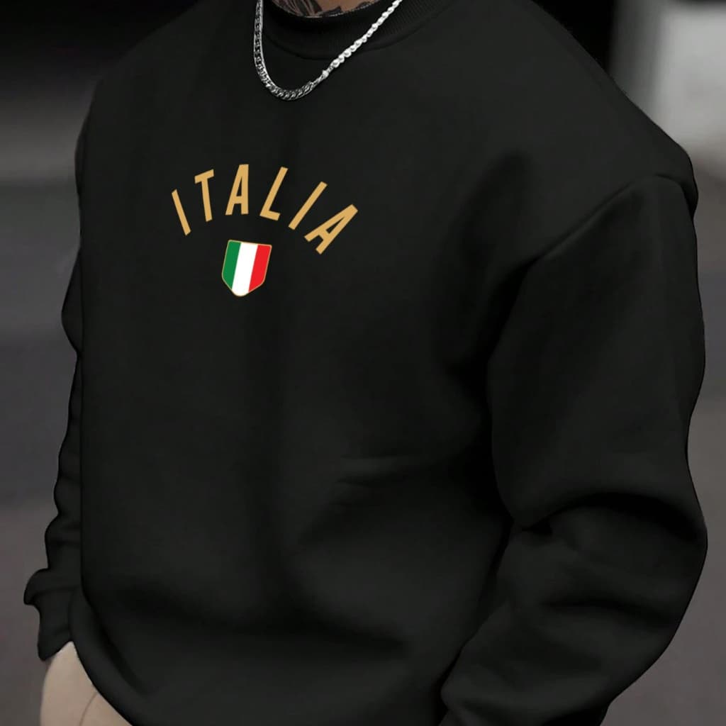 Blusa De Frio Moletom Italia Gola Careca Masculino Feminino