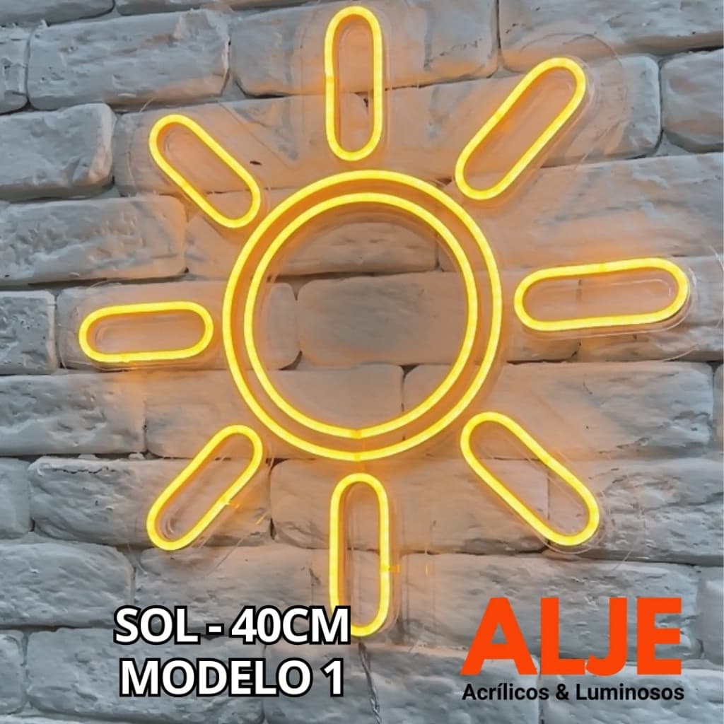 Painel LED Sol 40x40 Letreiro Luminoso Led de Sol Letreiro Instagramavel festa decoracao acrilico
