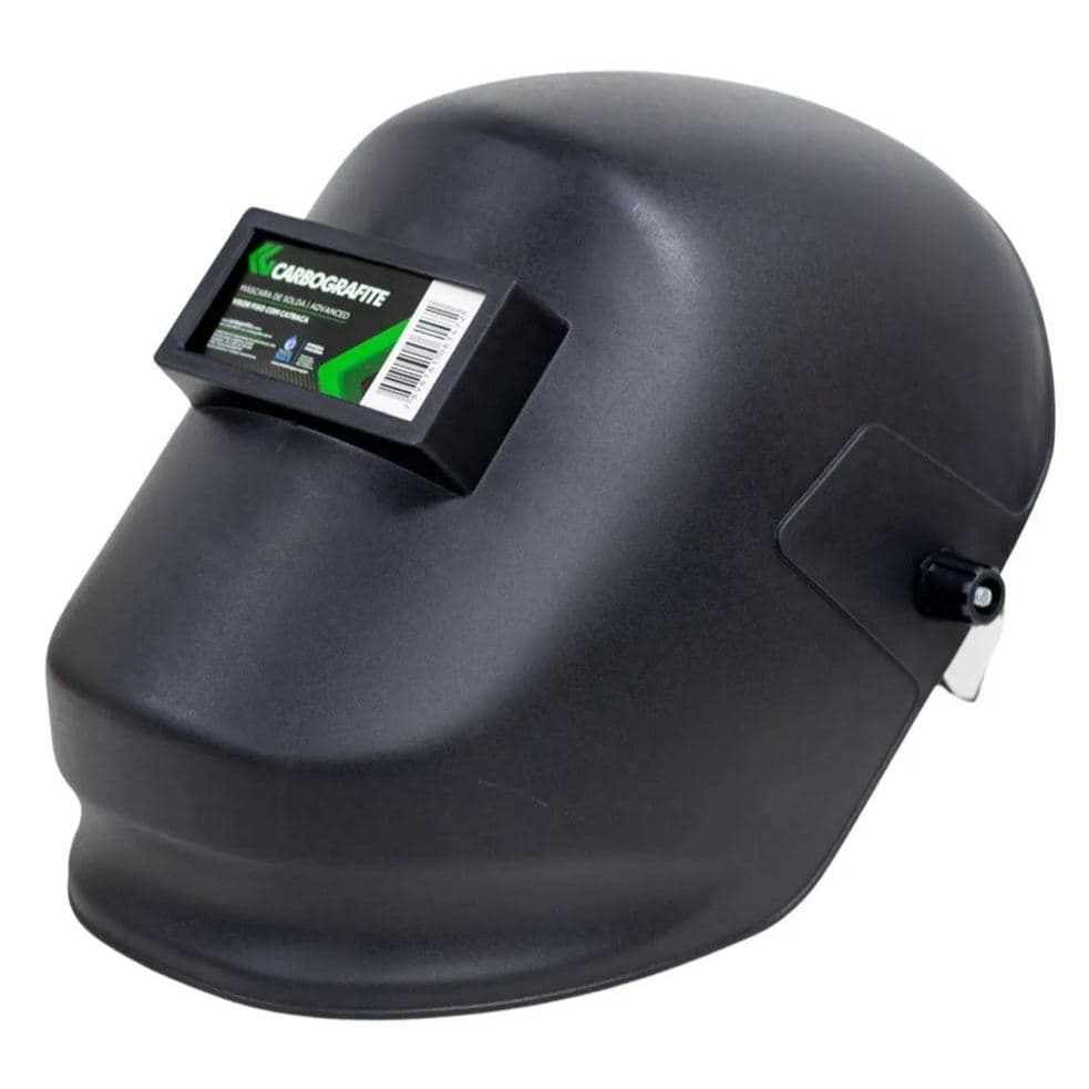 Máscara Solda Advanced Carbografite Visor Fixo Com Catraca Preto Lisa