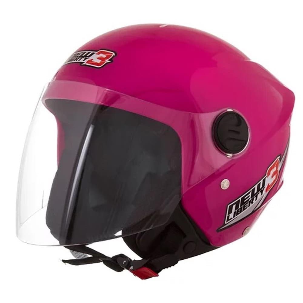 CAPACETE ABERTO TORK LIBERTY NEW THREE (ROSA)