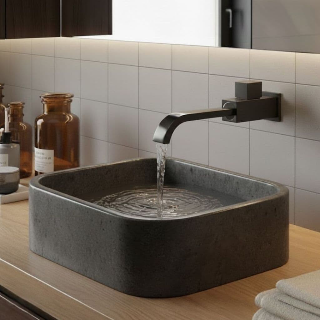 🔥Torneira Banheiro Lavabo Moderna Estilo Industrial Parede Quadrada Longa Giro 360º Grand Reno