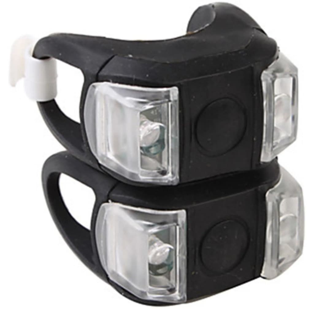 Conjunto Sinalizadores Segurança Pisca Bicicleta Led branco Vermelho Dianteiro e Traseiro 3 modos de operação Hj008-2