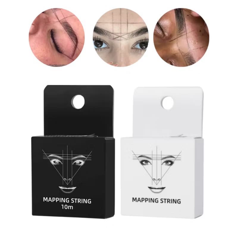 kit 2 Linha Pigmentada De Marcação preto e banco Design De sobrancelhas