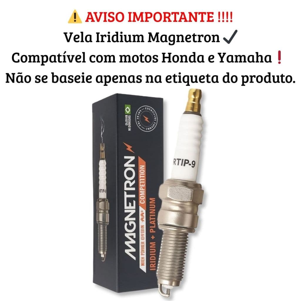 Vela Iridium Nxr 160 Bros / Crosser 150 / Fazer 150 / Nmax 160 / Factor 150 / Cb 500x Magnetron