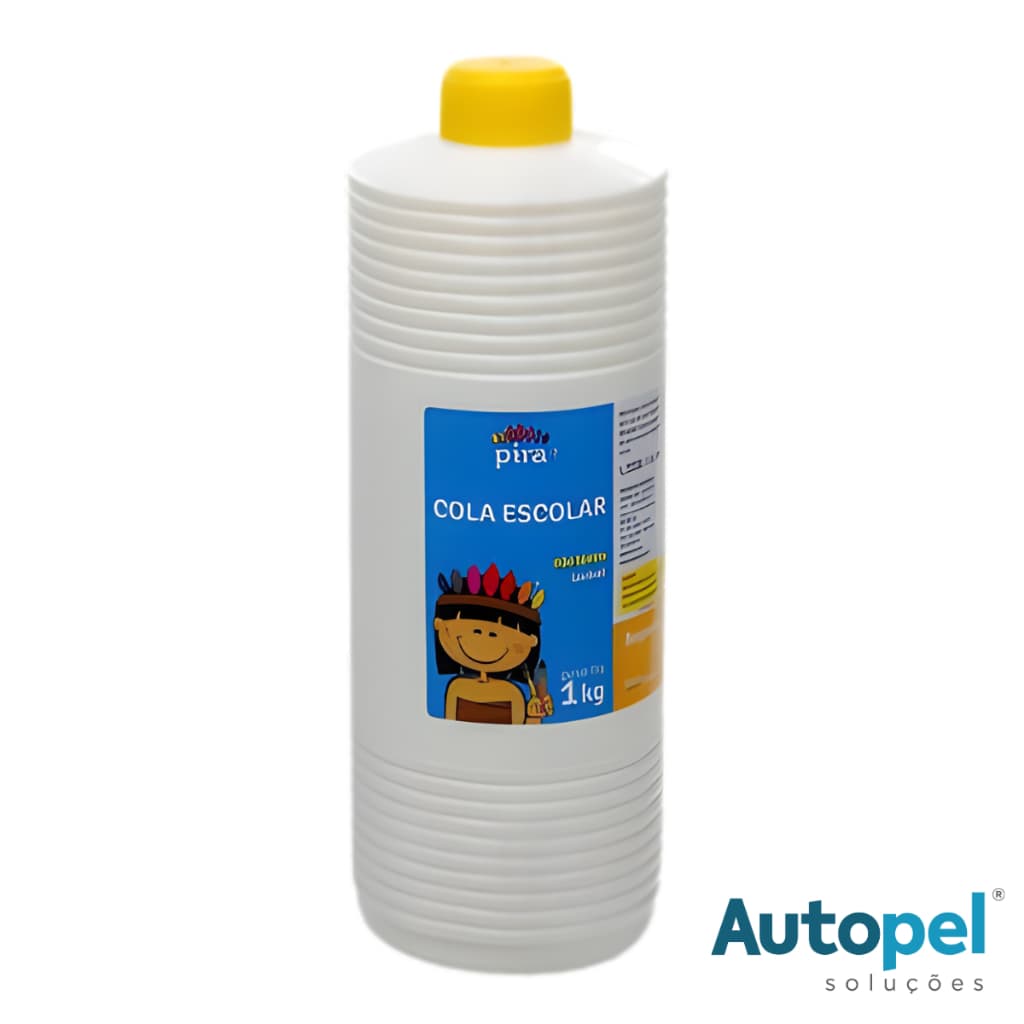 Cola Branca Líquida 1Kg Piratininga Uso Escolar Profissional Artesanato