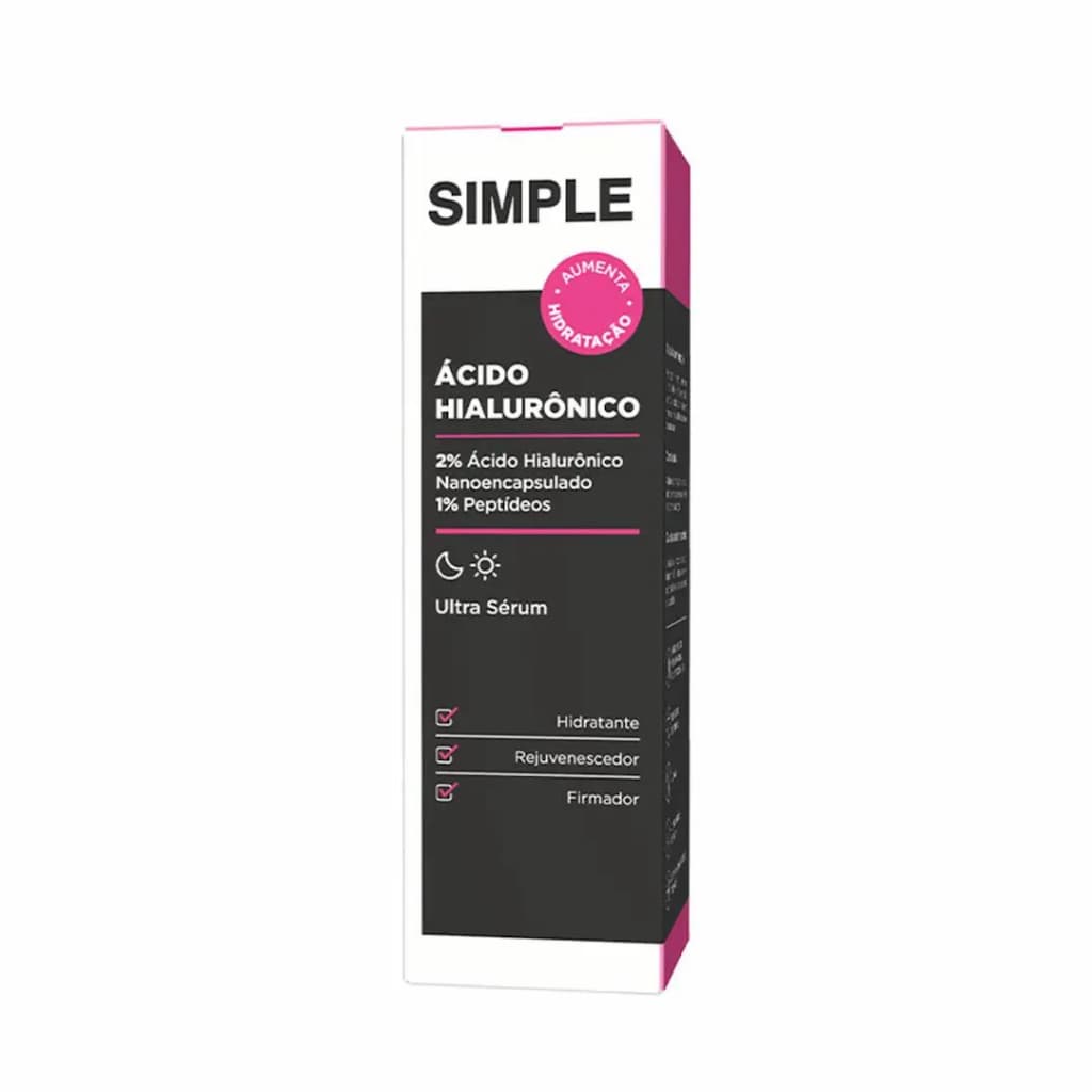 Ultra Sérum Simple Organic Ácido Hialurônico 30ml Simple
