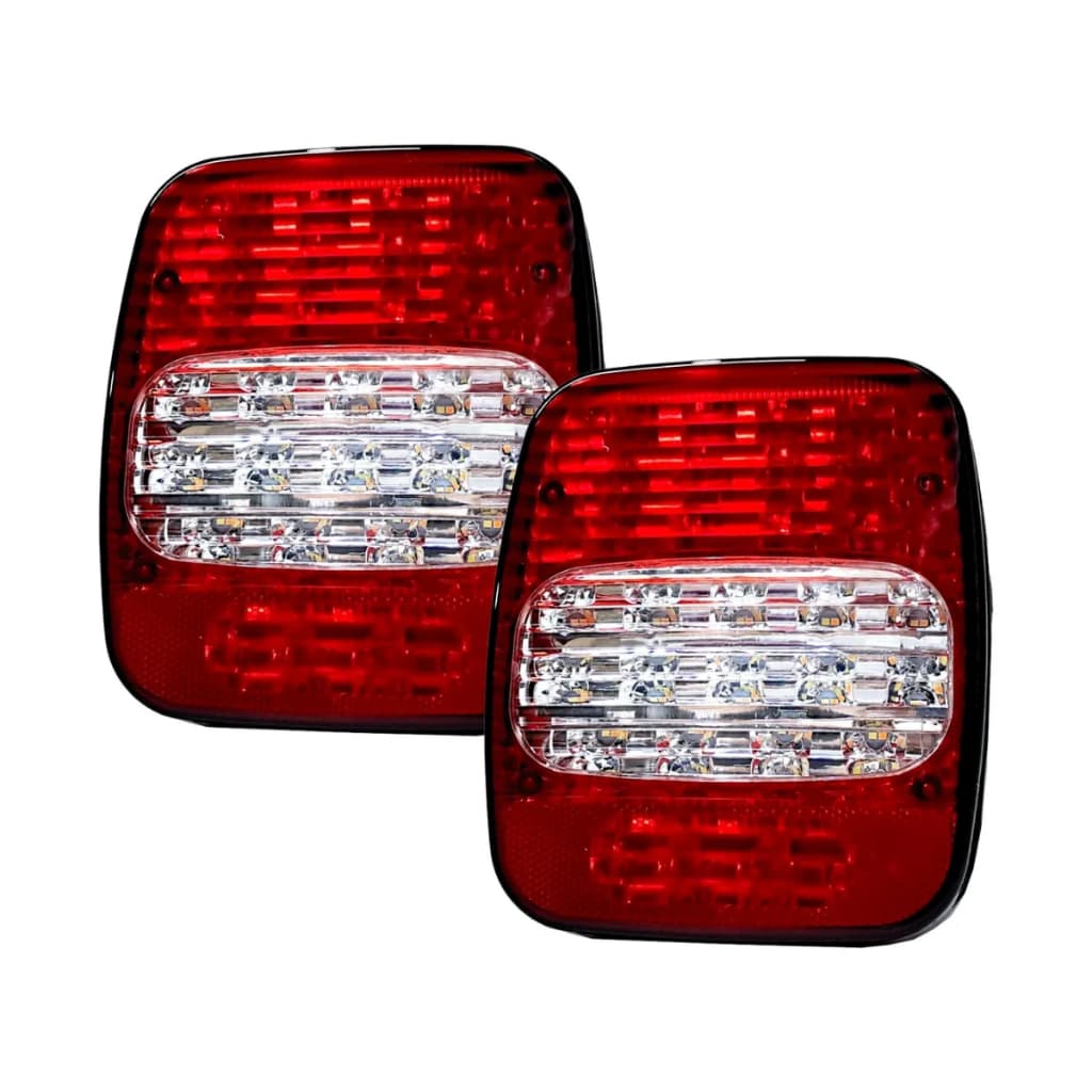 Par Lanterna Traseira Marmita Caminhão Led Ford Cargo Worker Troller 12v 24v