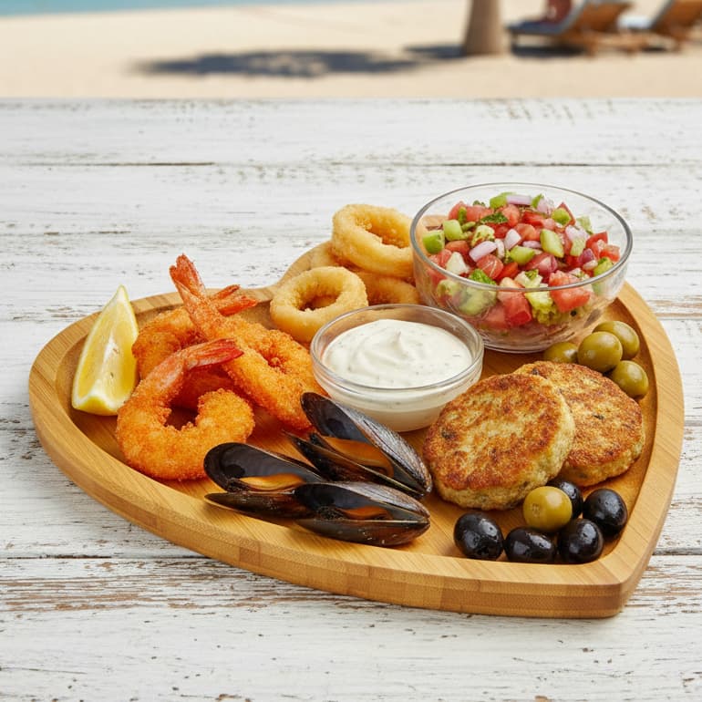 Tábua Petisqueira Coração Tipo Bambu MDF 26x27cm gamela Frios Amendoim Multiuso gamela snacks mesa posta acampamento
