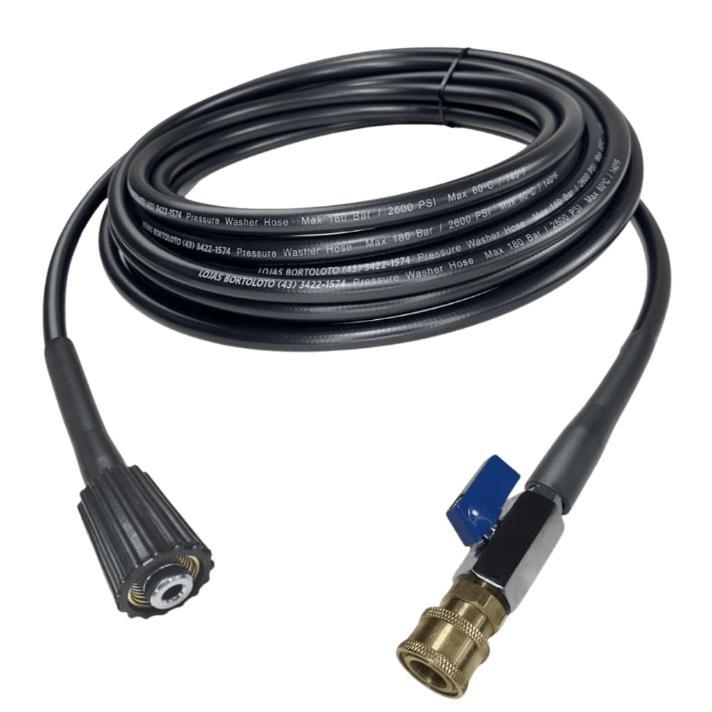 Mangueira Universal c/ Engate Rápido e Registro Alta Pressão P/ Lavadoras Wap WL4000 Karcher e Jacto