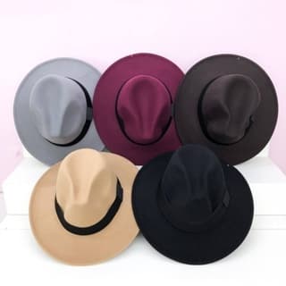 Chapéu Fedora Feminino Masculino Style feltro Aba longa