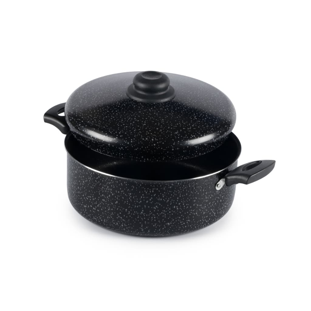 Panela Caçarola Antiaderente Com Tampa 20Cm 2L Preto Nacional