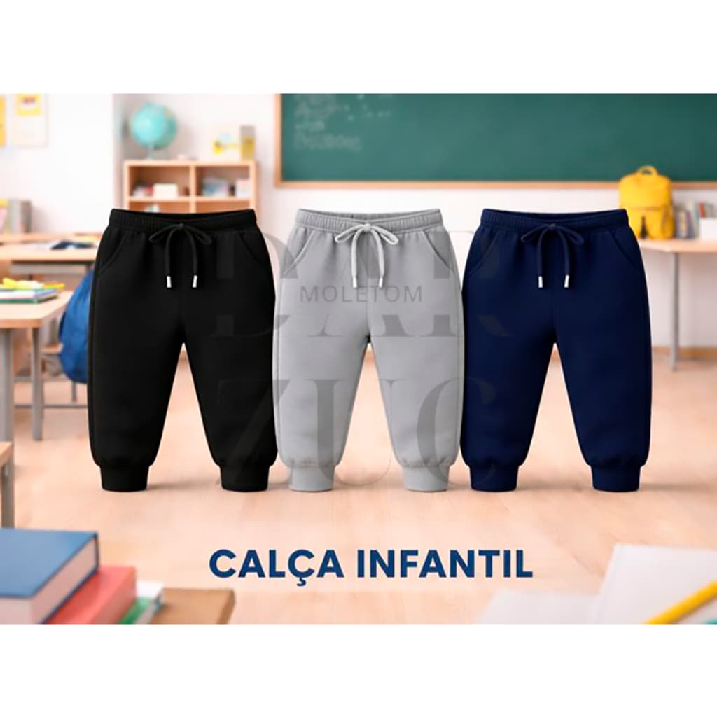 Calça Moletom Infantil bebe Ao juvenil Calça INFANTIL Calça infantil para escola do 2 ao 16 Tamanho