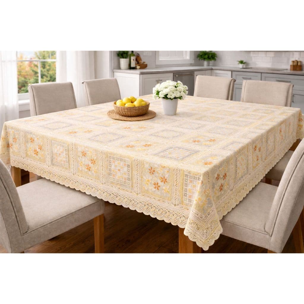 Toalha de mesa Rendado PVC | Estampas Variadas | Mesa 4 e 6 Lugares