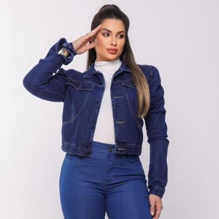 Jaqueta Jeans Adulto Feminina P ao GG - Qualidade Premium