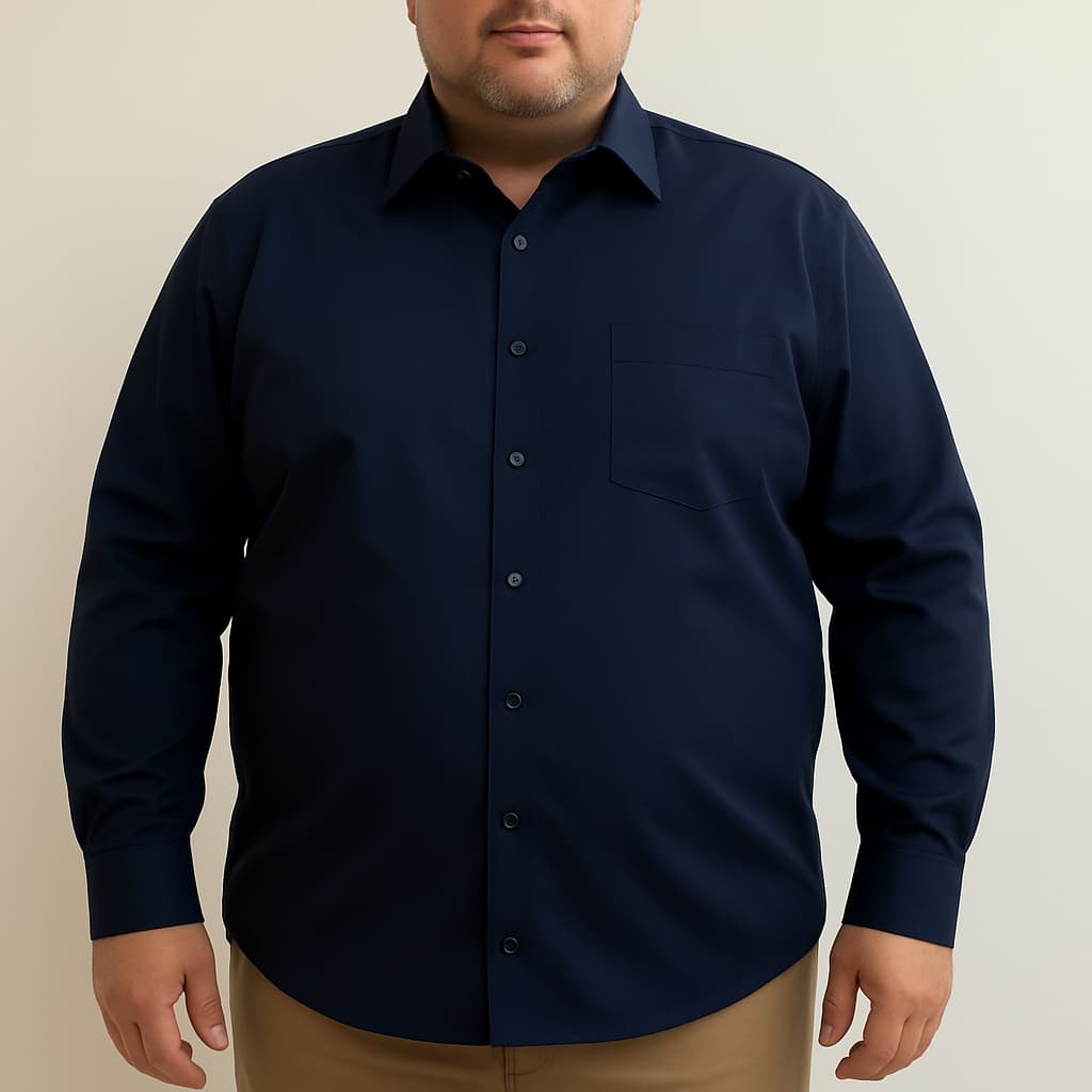 Camisa Social Plus Size Tamanho Especial - Não Amassa