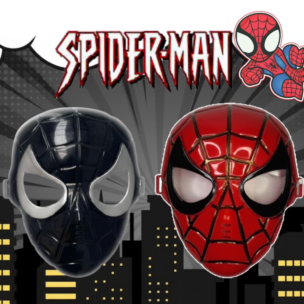 Conjunto 2 Máscaras Menino Heroi Aranha Adulto para Festa e Cosplay