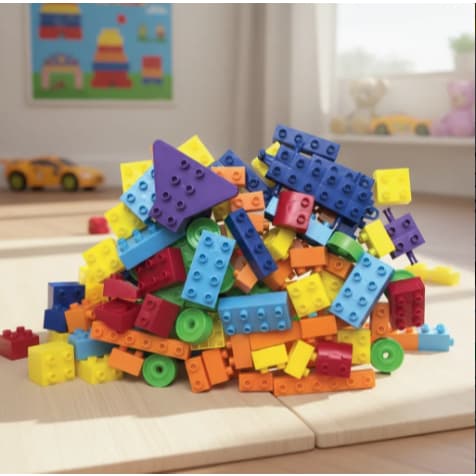 Kit Blocos de Montar 70 Pçs Didático interativo Construção