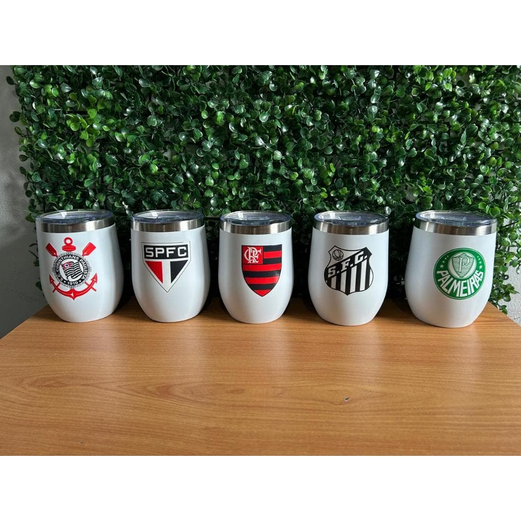Copo Times Térmica com tampa Acrílico 350ml Envio imediato