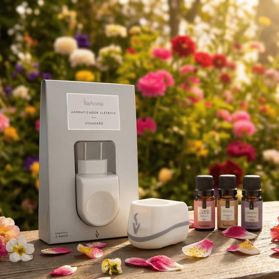 Difusor Aromatizador Elétrico Standard Via Aroma Com Essência Bivolt Difusor Aromaterapia