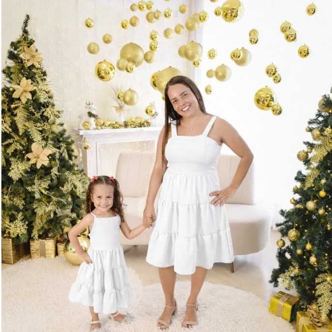 Vestido Mãe e Filha Três Maria Varias Cores e Tamanhos Vestido Casual Conjunto Mãe e Filha