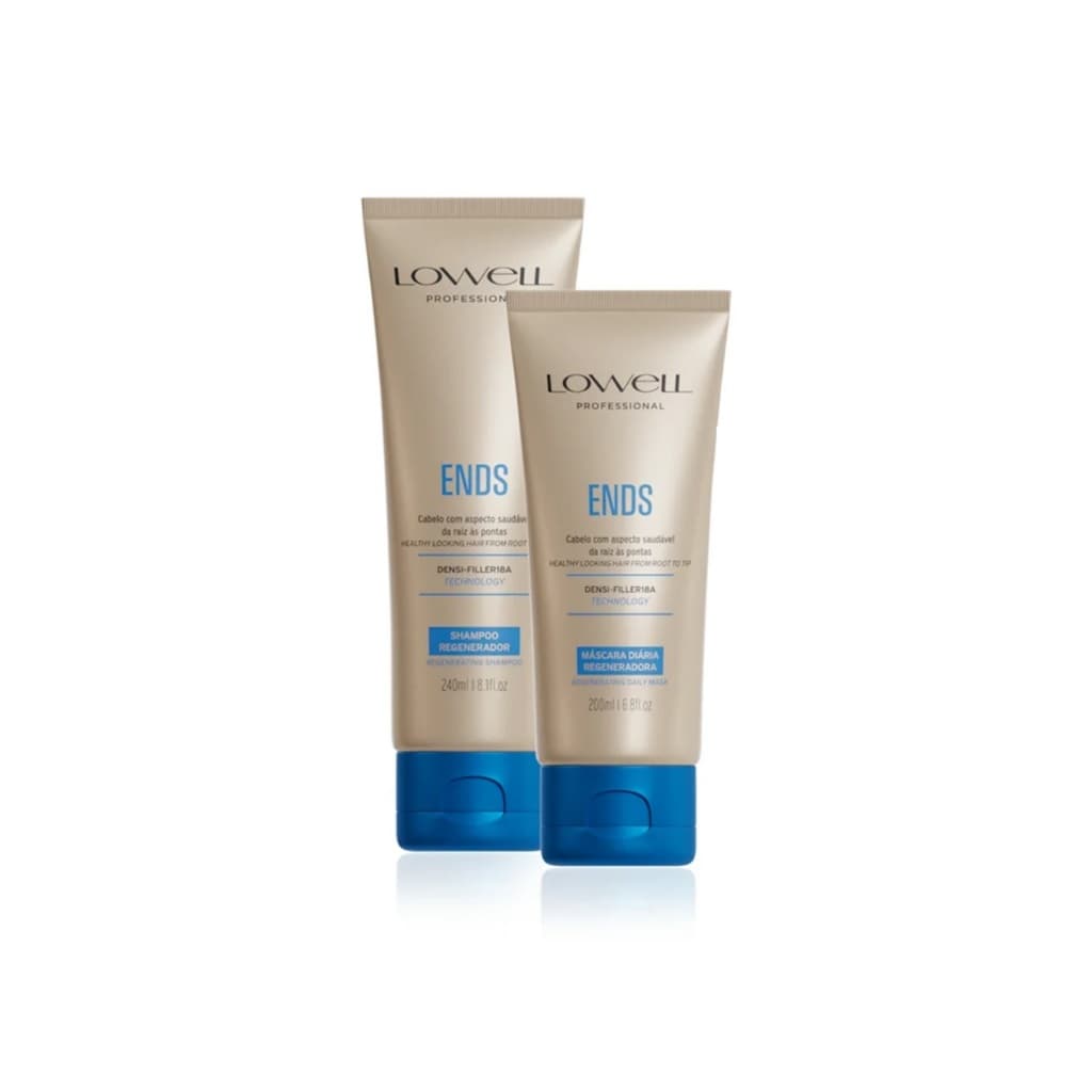 Kit Ends Regenerador Shampoo 240 Ml + Máscara Regeneradora 200 Ml Lowell